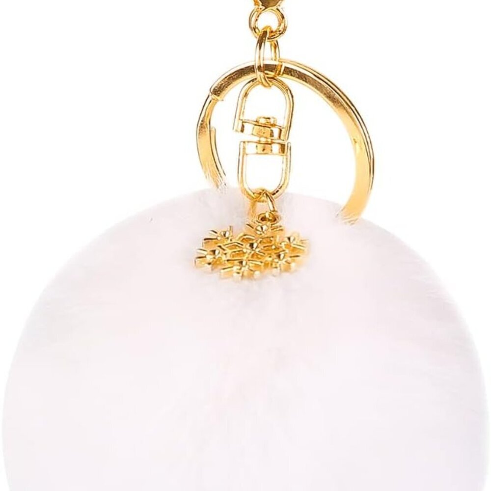 Pom Pom Keychain Artificial Fur Ball Keychain Fluffy Accessories Car Bag Charm